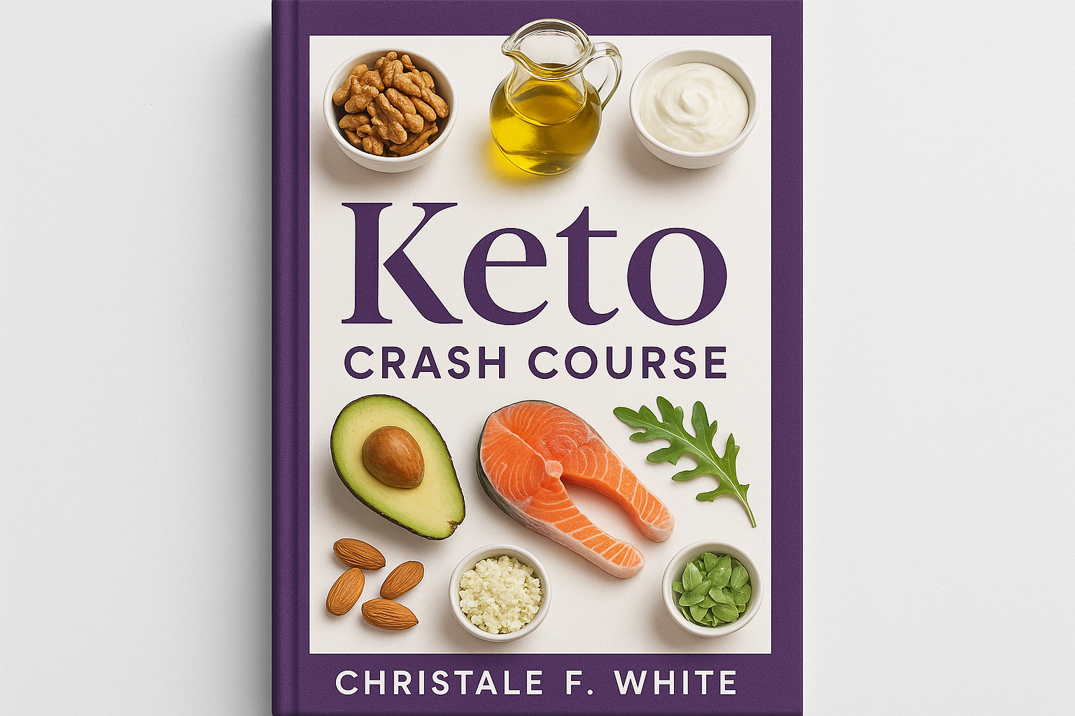 Keto Crash Course Author Christale F. White colors purple and white