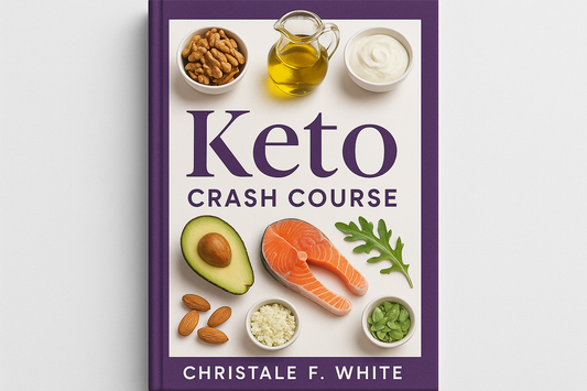 Keto Crash Course Author Christale F. White colors purple and white